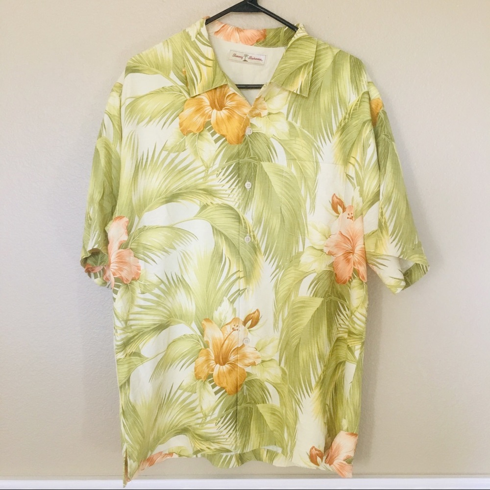 Tommy Bahama 100% Silk Button Down Shirt New